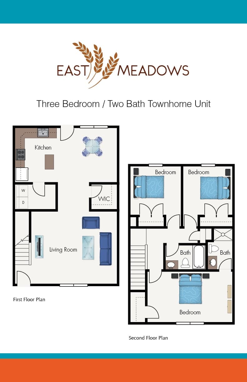 3 Beds floor plan